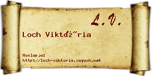 Loch Viktória névjegykártya