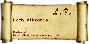 Loch Viktória névjegykártya